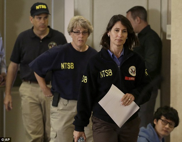 Briefing: Deborah Hersman of the National Transportation Safety Board prepares to give an update on doomed Flight 214