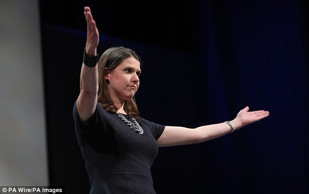In her main speech to the party conference in Bournemouth (pictured), Ms Swinson warned activists the 