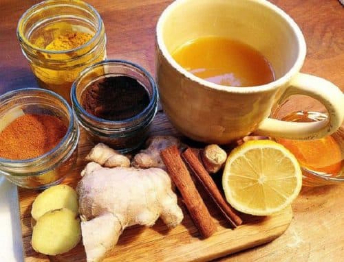 чай с имбирем, корицей и лимоном от простуды