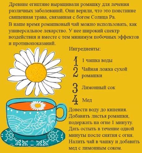Рецепт чая с ромашкой
